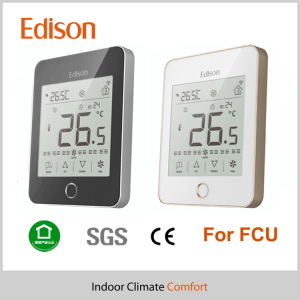 220V LCD Touch Screen Fcu Room Thermostat