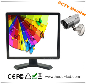 15 Inch 4-Channel CCTV LCD Monitor for Multi-Function Security Monitor with HDMI/VGA/BNC1/BNC2/Bncou