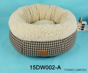 Thick Cotton Flocked Pet Bed Coral Fleece Soft Pet House